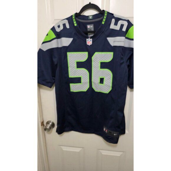 Nike NFL Seahawks #56 Brooks On Field Jersey Size M Navy 100% Polyester Mens App - Picture 8 of 8